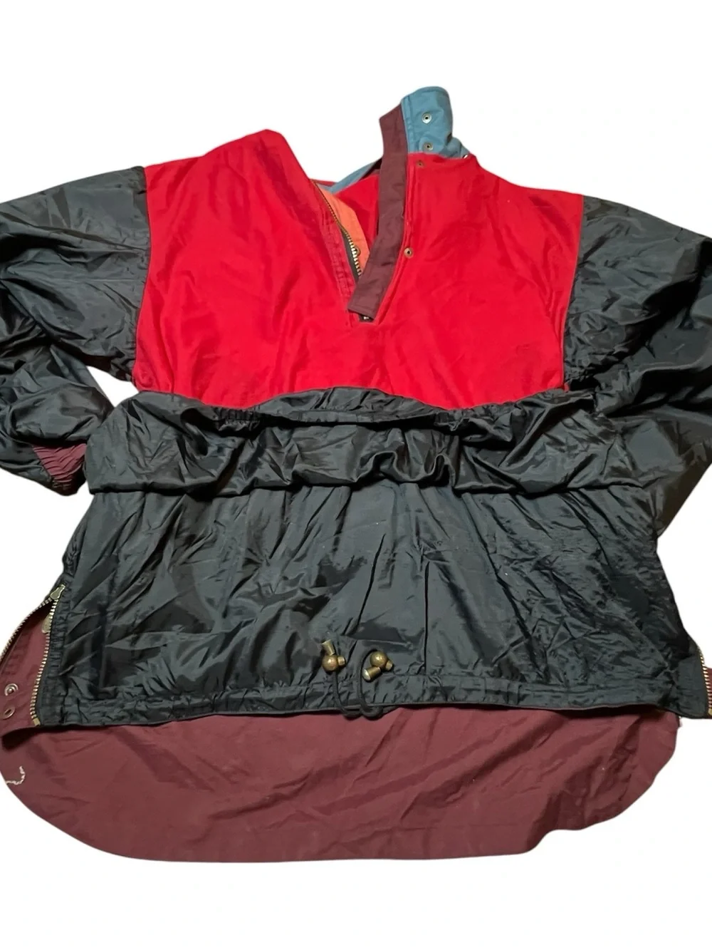 Swag vintage tri color canvas hi/low hem men’s ski jacket size XXL (54)